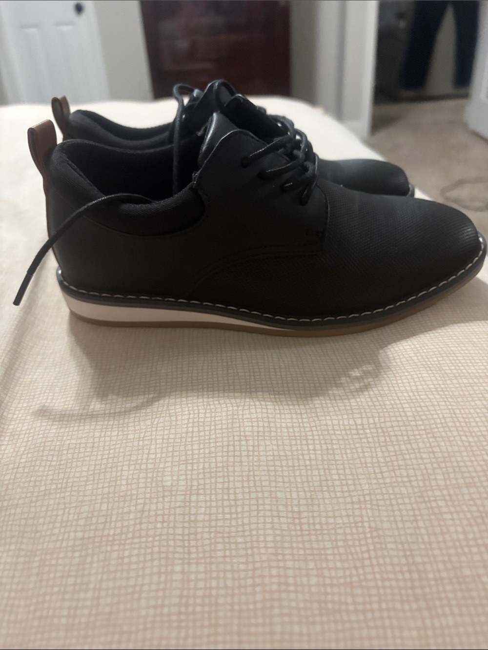 Boys Black Casual Lace-Up Shoes